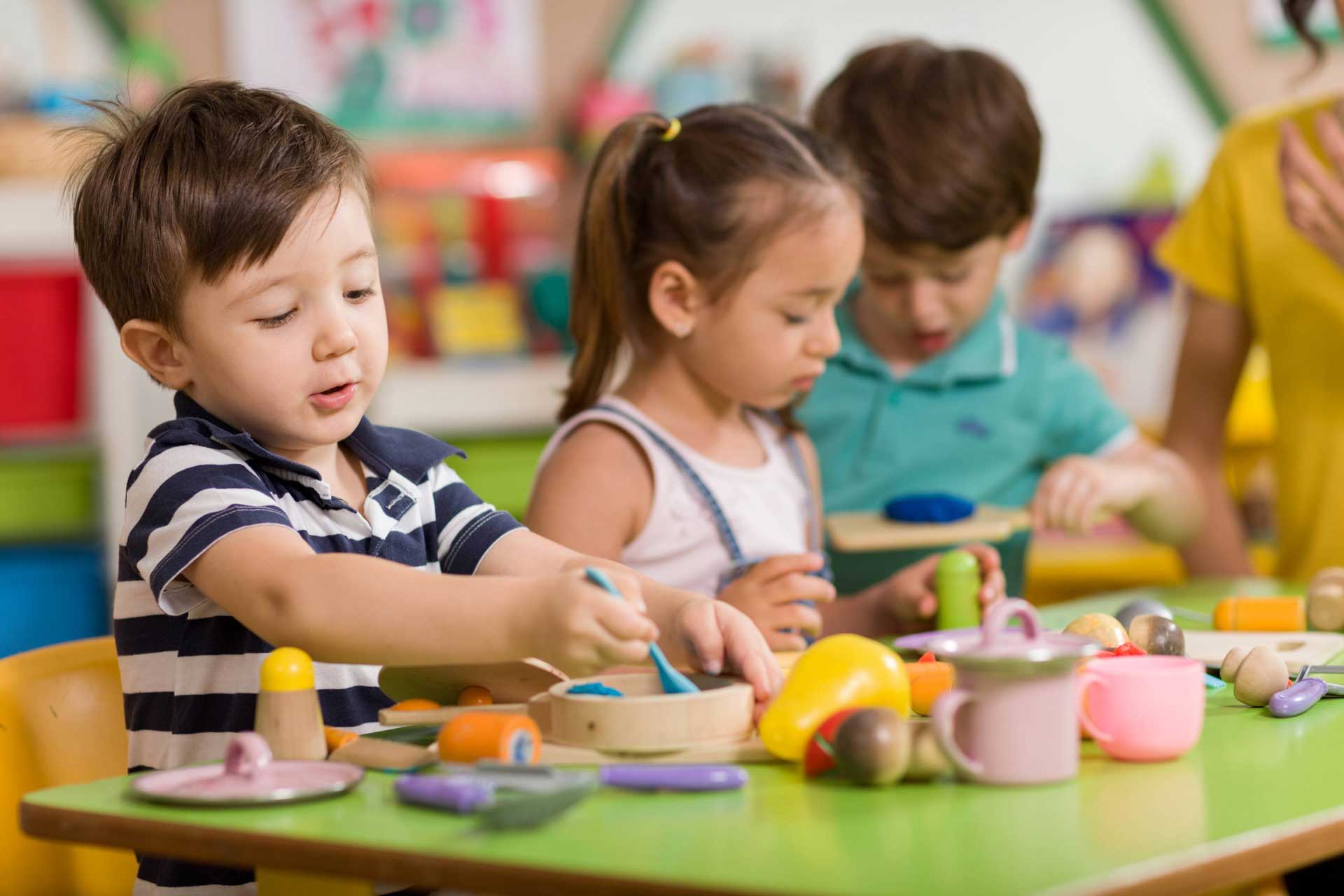 children playing indoors